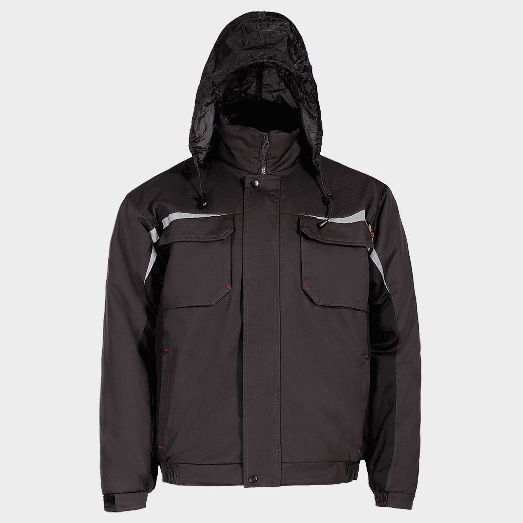 Geacă de lucru KASTOR WINTER GREY COTTON GREY/BLACK - 6