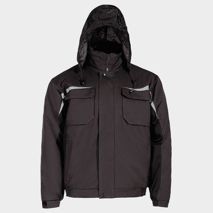 Geacă de lucru KASTOR WINTER GREY COTTON GREY/BLACK - 6