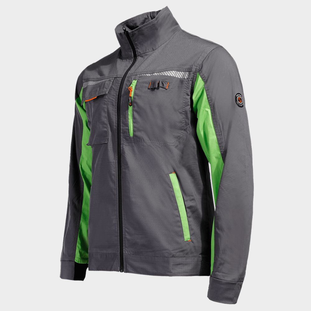 Jachetă de lucru PRISMA LIGHT STRETCH GRI/VERDE - 3