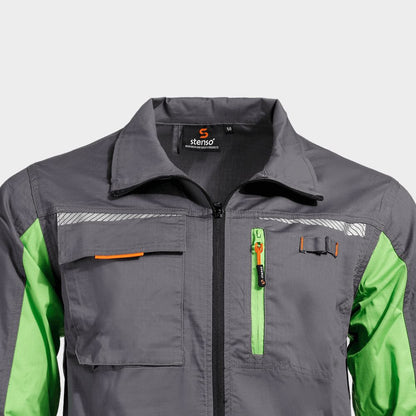 Jachetă de lucru PRISMA LIGHT STRETCH GRI/VERDE - 6