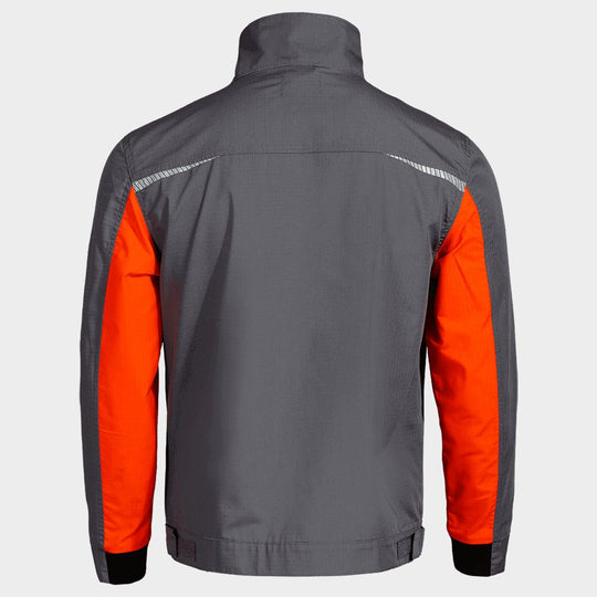 Work jacket PRISMA LIGHT STRETCH GREY/ORANGE - 2