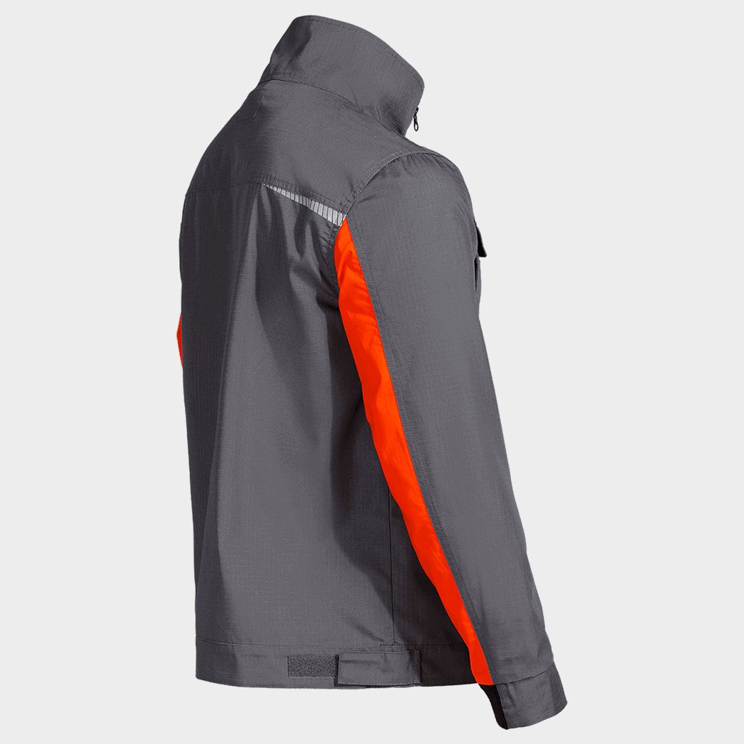 Jachetă de lucru PRISMA LIGHT STRETCH GRI/PORTOCALIU - 4