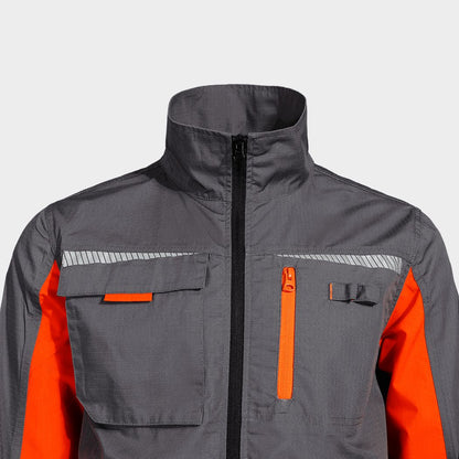 Jachetă de lucru PRISMA LIGHT STRETCH GRI/PORTOCALIU - 5
