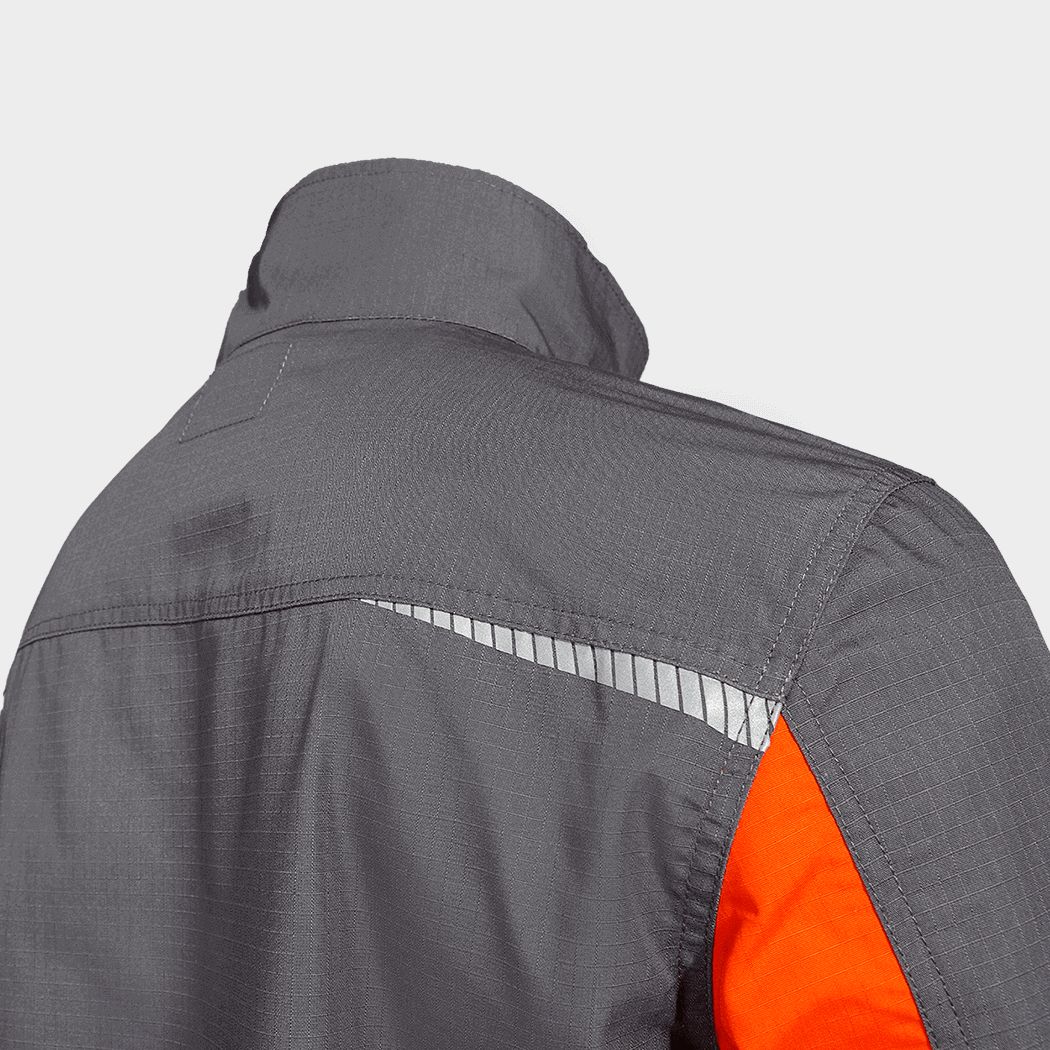 Jachetă de lucru PRISMA LIGHT STRETCH GRI/PORTOCALIU - 6