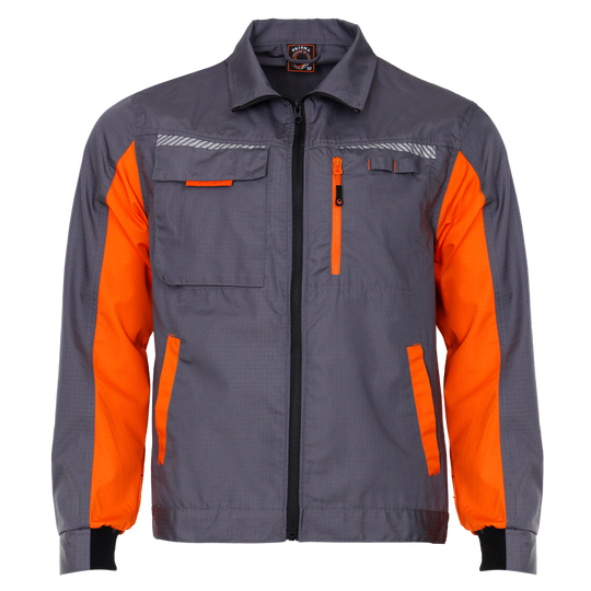 Work jacket PRISMA SUMMER GREY/ORANGE - 1
