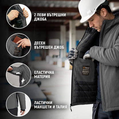 Work jacket REEF PAD SOFTSHELL GREY - 4