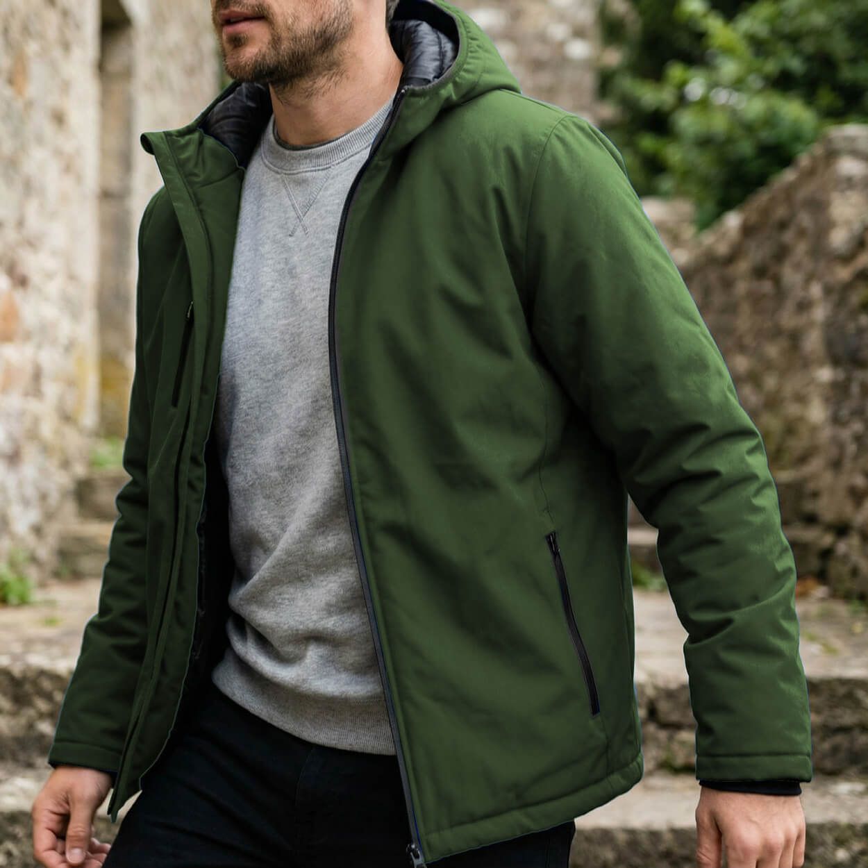 Work jacket REEF PAD SOFTSHELL MILITARY GREEN - 2