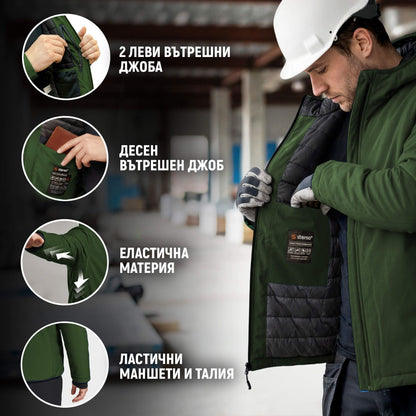 Work jacket REEF PAD SOFTSHELL MILITARY GREEN - 3