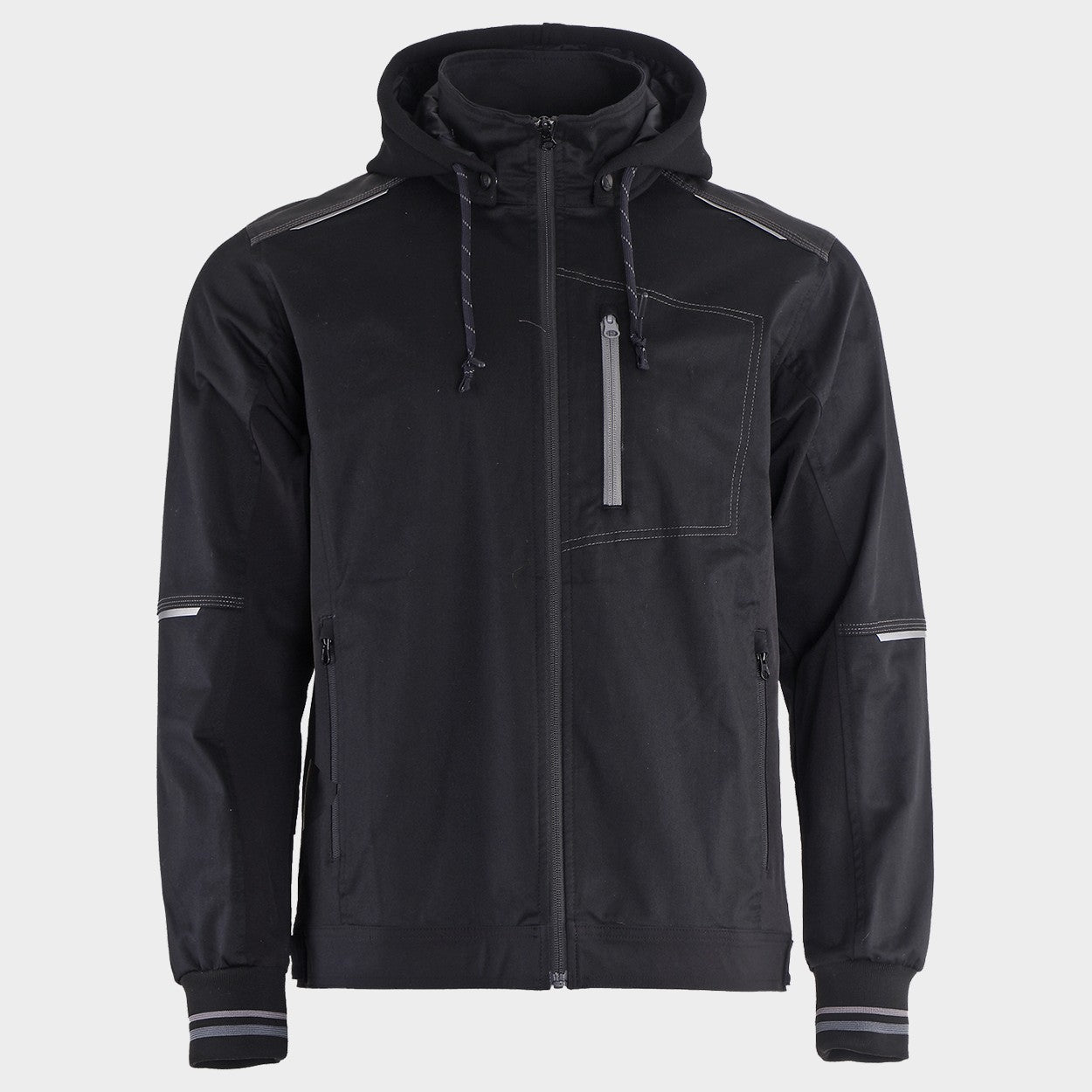 Jachetă de lucru REVOLT 4STRETCH NEGRU/NEGRU/GRI - 1