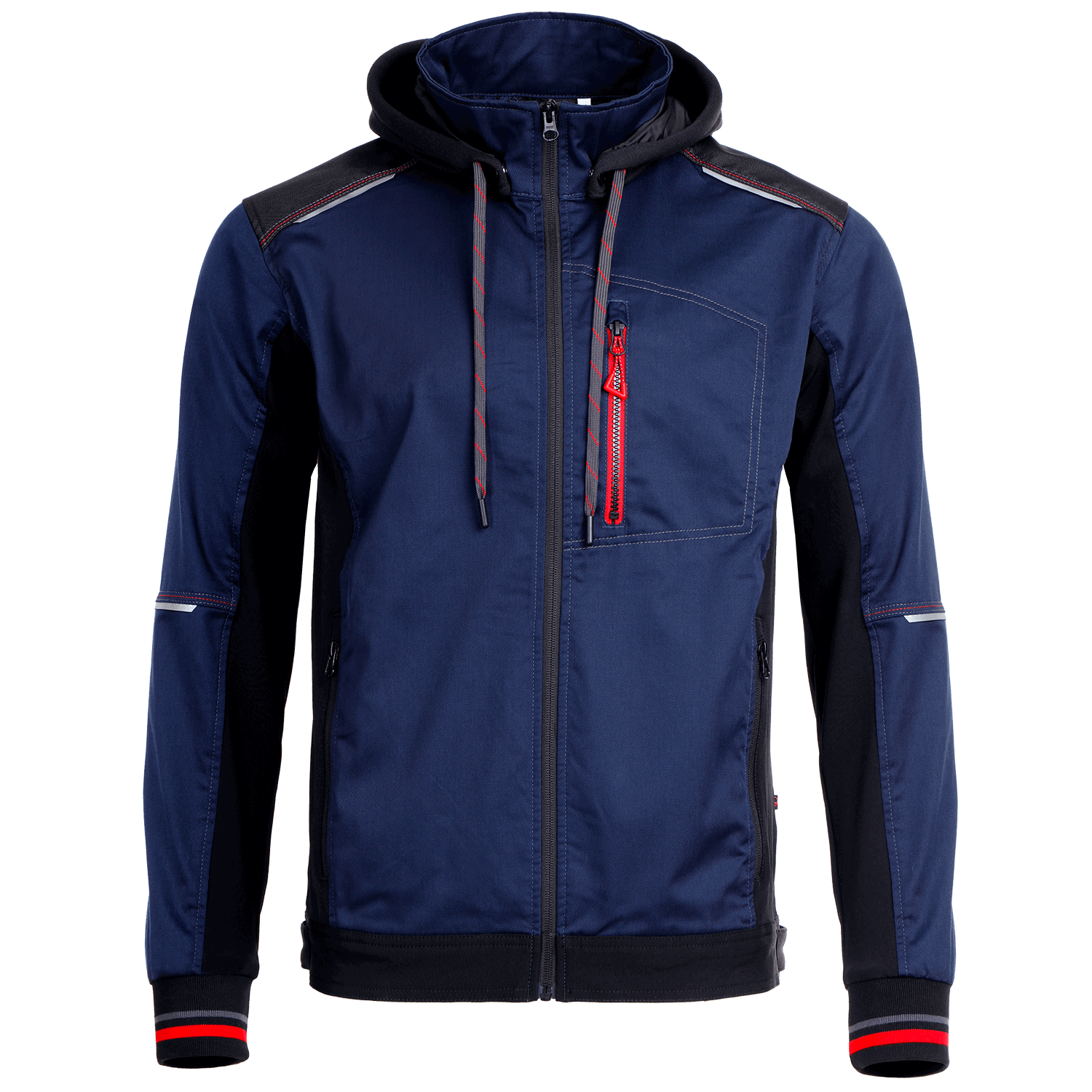 Jachetă de lucru REVOLT 4STRETCH BLEUMARIN/NEGRU/ROȘU - 1