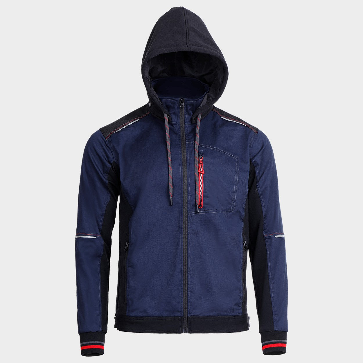 Jachetă de lucru REVOLT 4STRETCH BLEUMARIN/NEGRU/ROȘU - 6