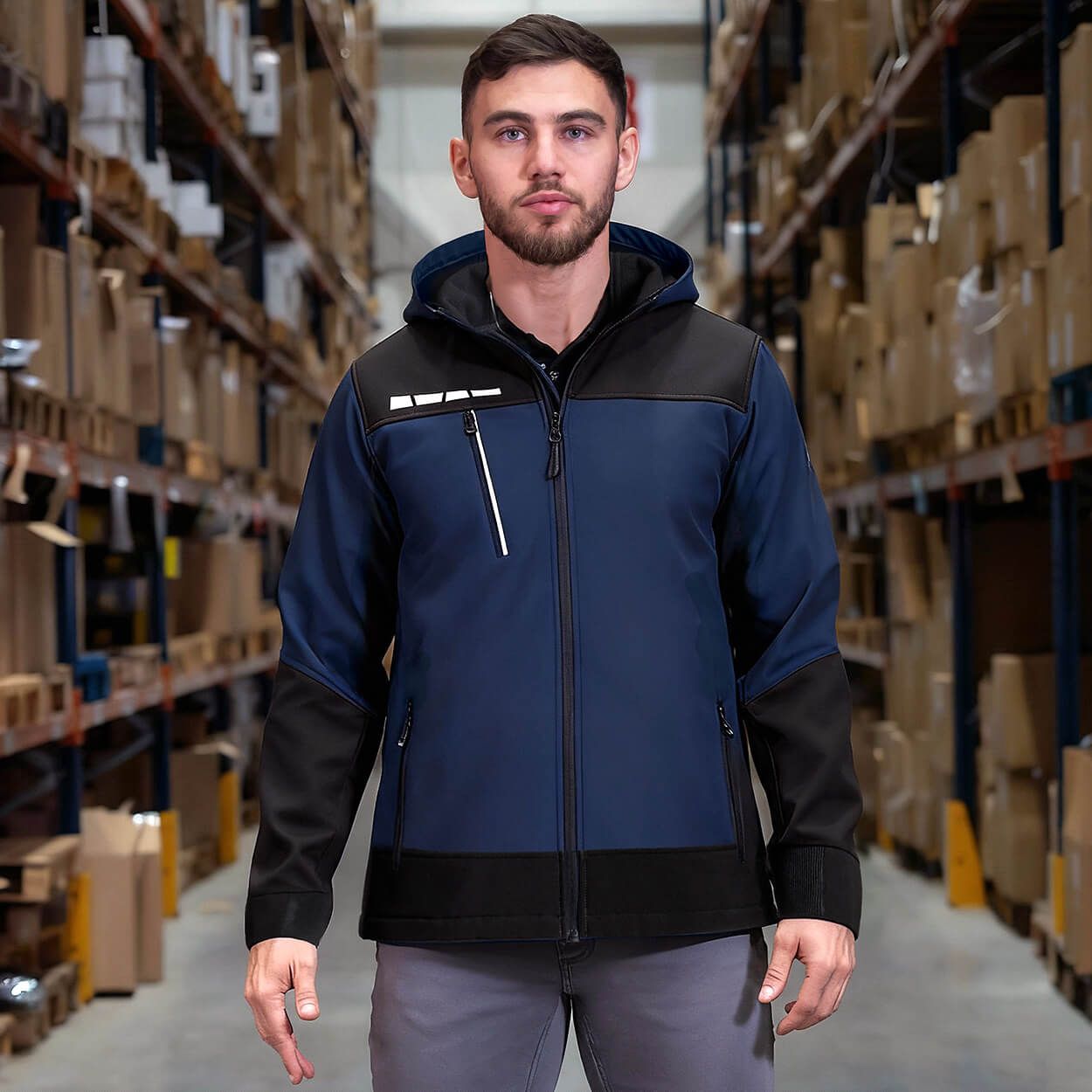 Geacă de lucru RUNE SOFTSHELL BLUE/BLACK - 2