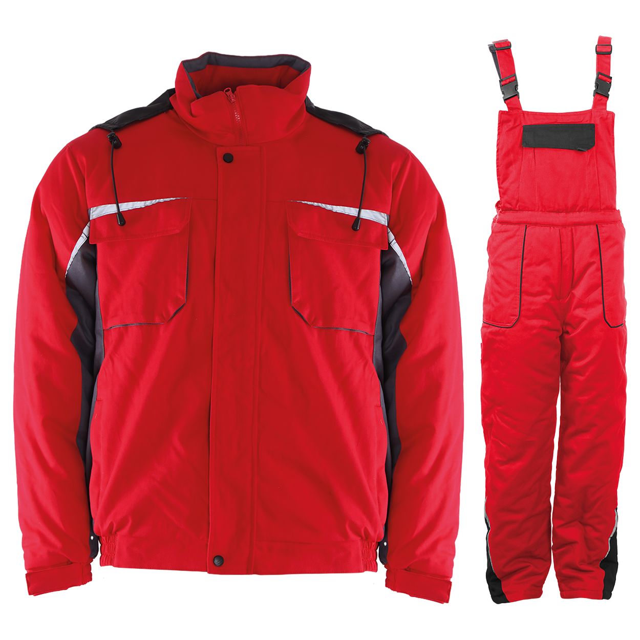 Costum de lucru KASTOR IARNĂ ROȘIE BUMBAC - 1