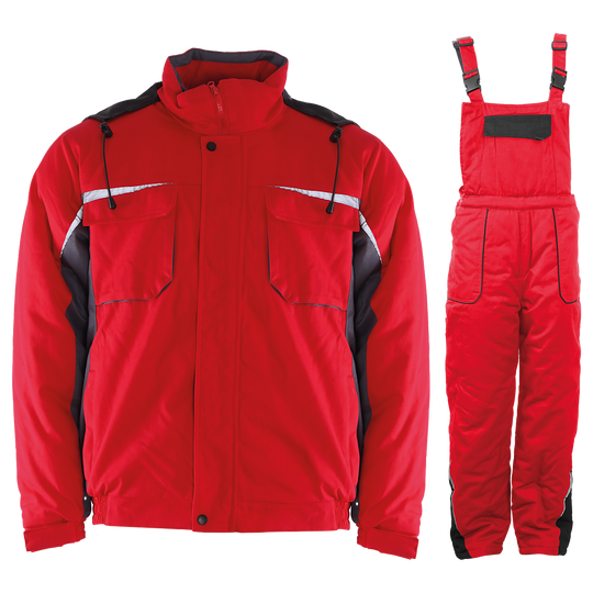 Costum de lucru KASTOR IARNĂ ROȘIE BUMBAC - 1