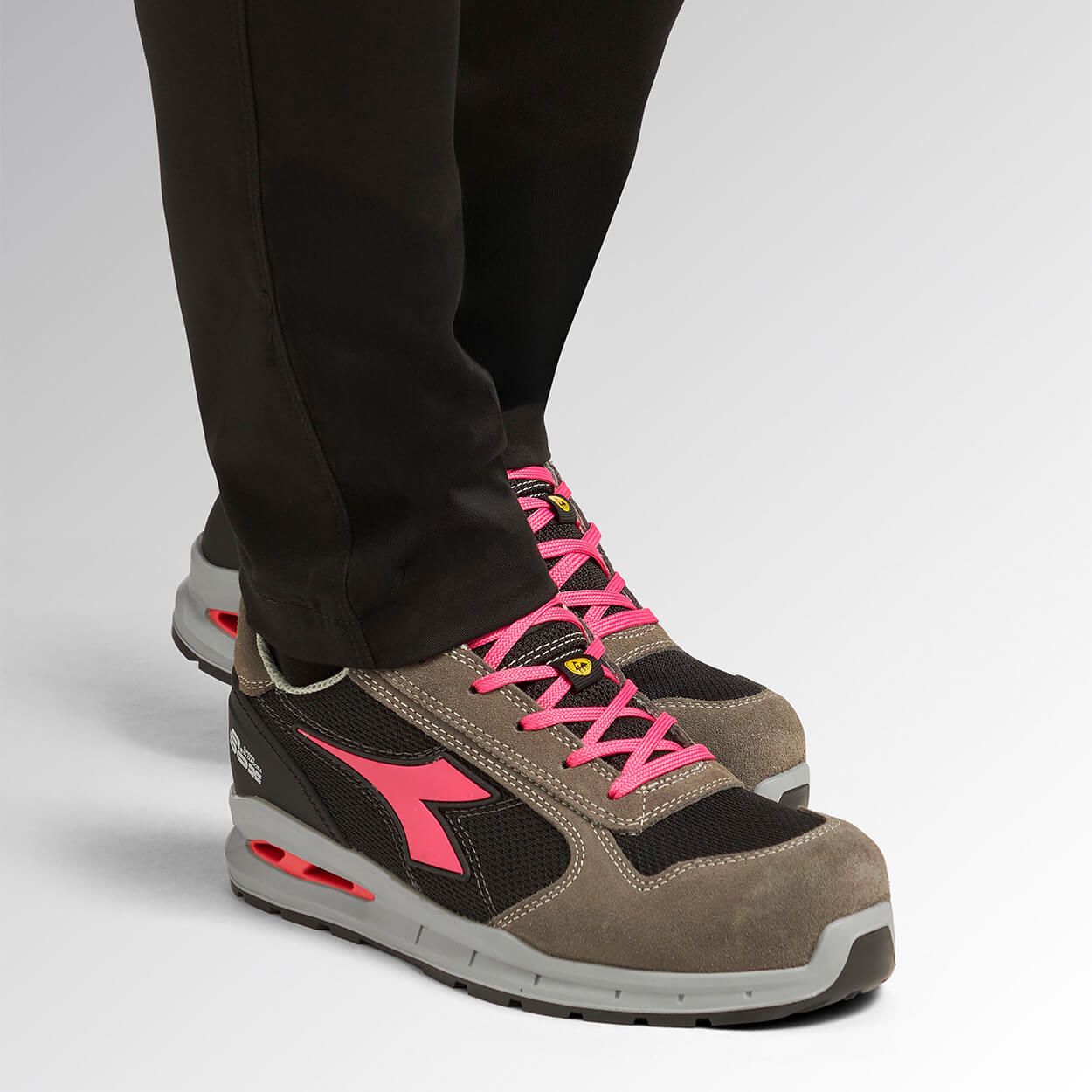 Work shoes DIADORA RUN A.BOX LOW S1PS FO SR ESD GREY/BLACK - 2