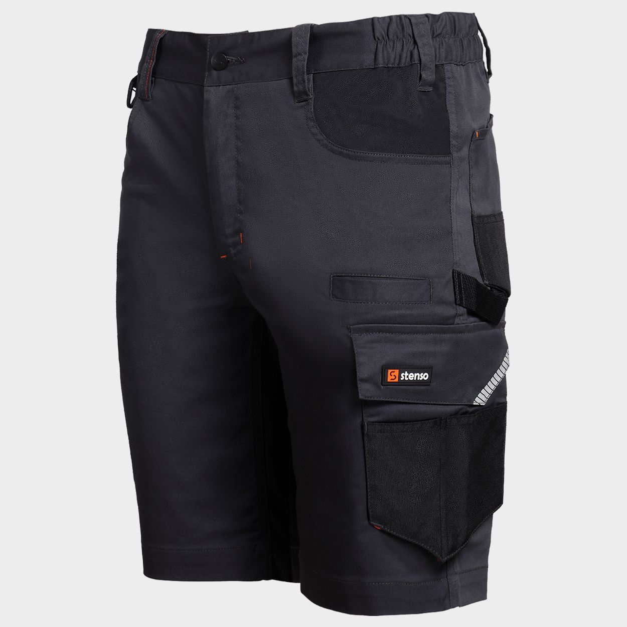 Pantaloni scurți de lucru Kastor Stretch GREY/ORANGE - 4