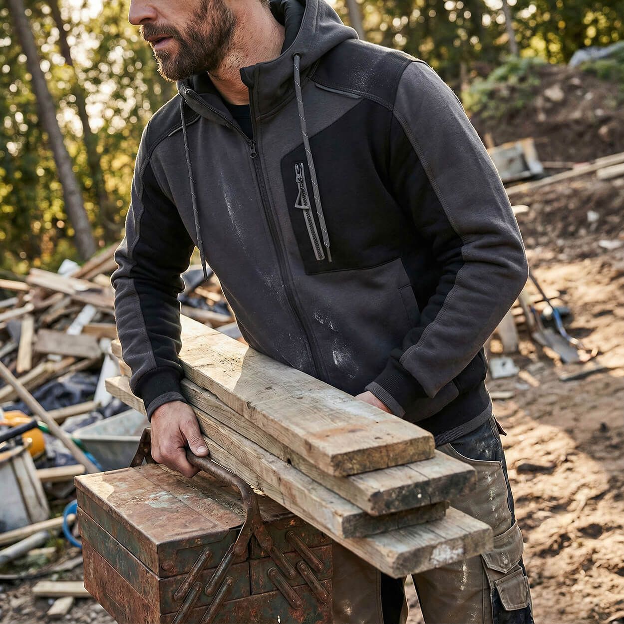 Work sweatshirt REVOLT 2.0 GREY/BLACK - 2