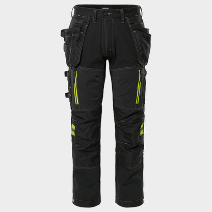 Work trousers FRISTADS CRAFTSMAN STRETCH BLACK - 1