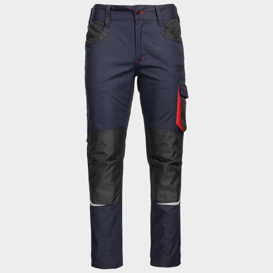 Pantaloni de lucru KASTOR STRETCH DARK BLUE/RED - 1