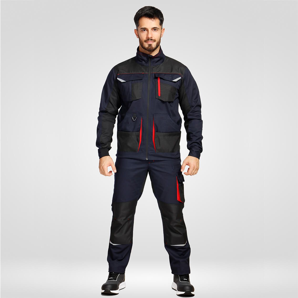 Work trousers KASTOR STRETCH DARK BLUE/RED - 2