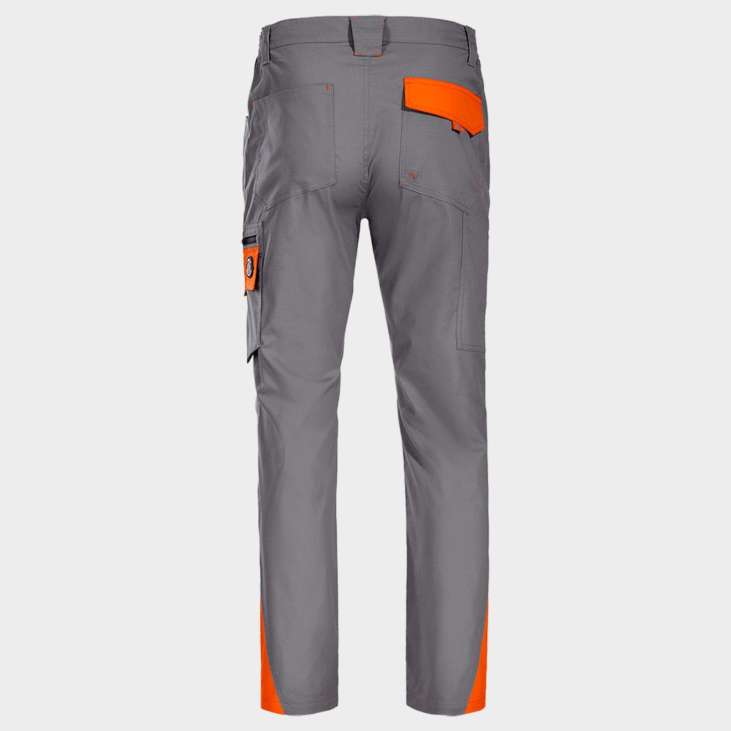 Pantaloni de lucru PRISMA LIGHT STRETCH GRI/PORTOCALIU - 2