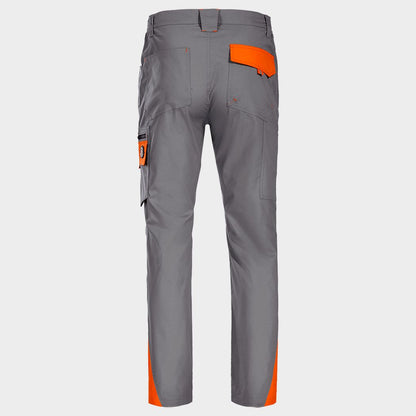 Pantaloni de lucru PRISMA LIGHT STRETCH GRI/PORTOCALIU - 2