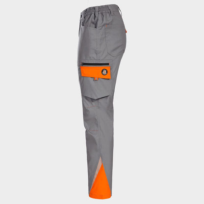 Pantaloni de lucru PRISMA LIGHT STRETCH GRI/PORTOCALIU - 3