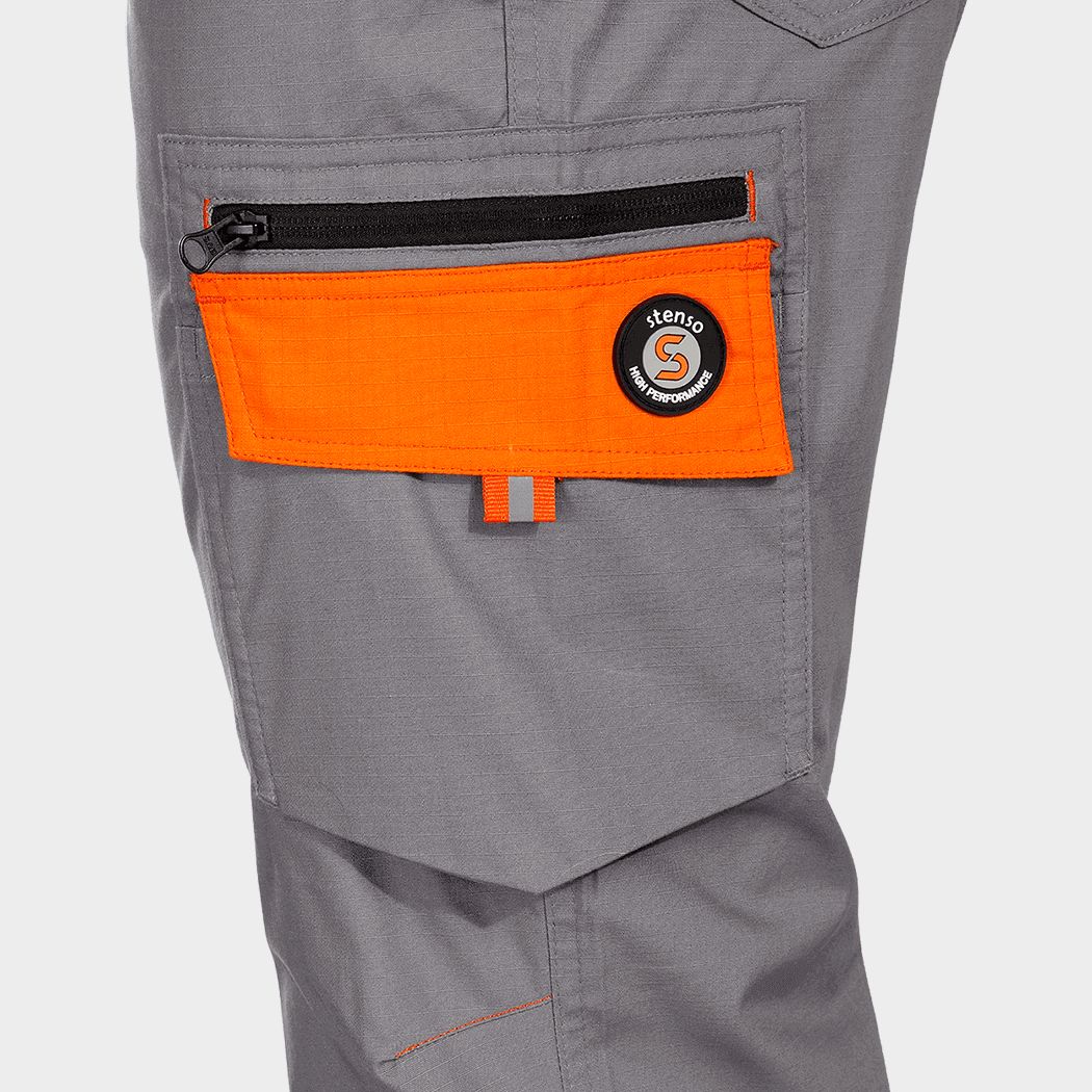 Pantaloni de lucru PRISMA LIGHT STRETCH GRI/PORTOCALIU - 7