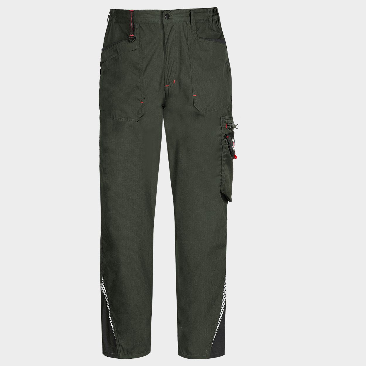 Pantaloni de lucru PRISMA LIGHT STRETCH KAKI/NEGRU - 1