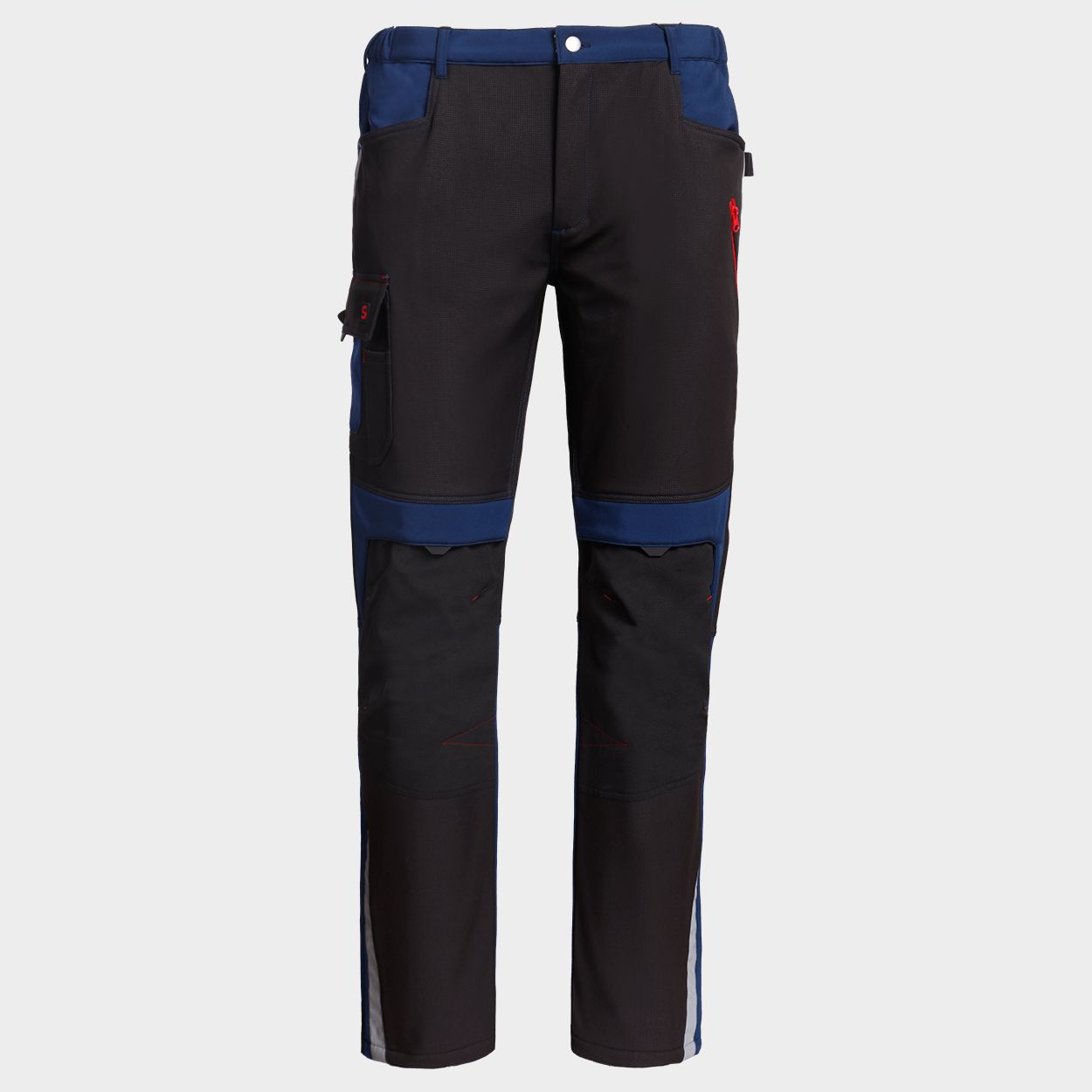 Work trousers PRISMA SOFTSHELL 2.0 BLACK/DARK BLUE - 1