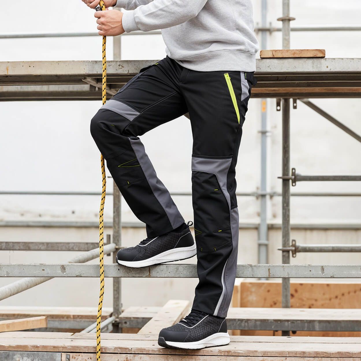 Pantaloni de lucru PRISMA SOFTSHELL 2.0 NEGRU/GRI - 3