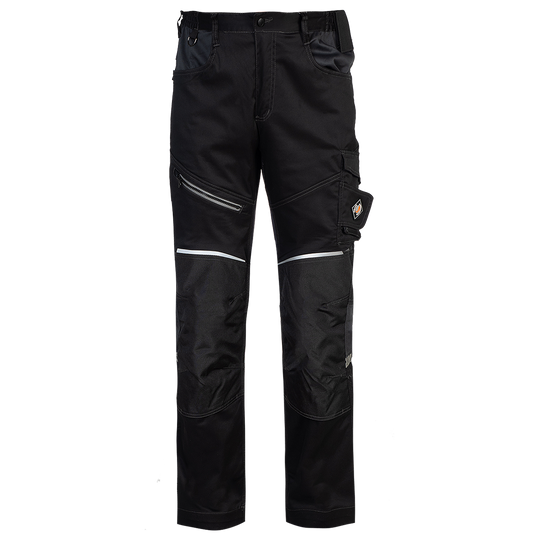 Pantaloni de lucru REVOLT 4STRETCH NEGRU/GRI ÎNCHIS/GRI - 1