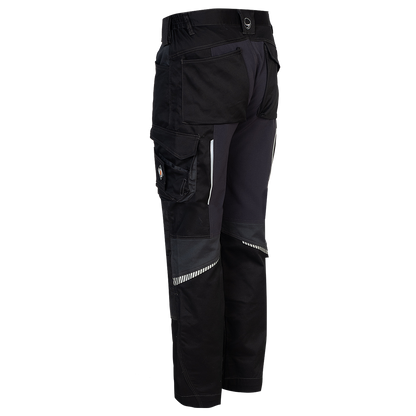 Pantaloni de lucru REVOLT 4STRETCH NEGRU/GRI ÎNCHIS/GRI - 4