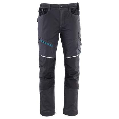 Pantaloni de lucru REVOLT 4STRETCH GREY/BLACK/PETROL - 1
