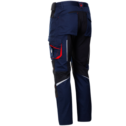 Pantaloni de lucru REVOLT 4STRETCH ALBASTRU MARIN/NEGRU - 4