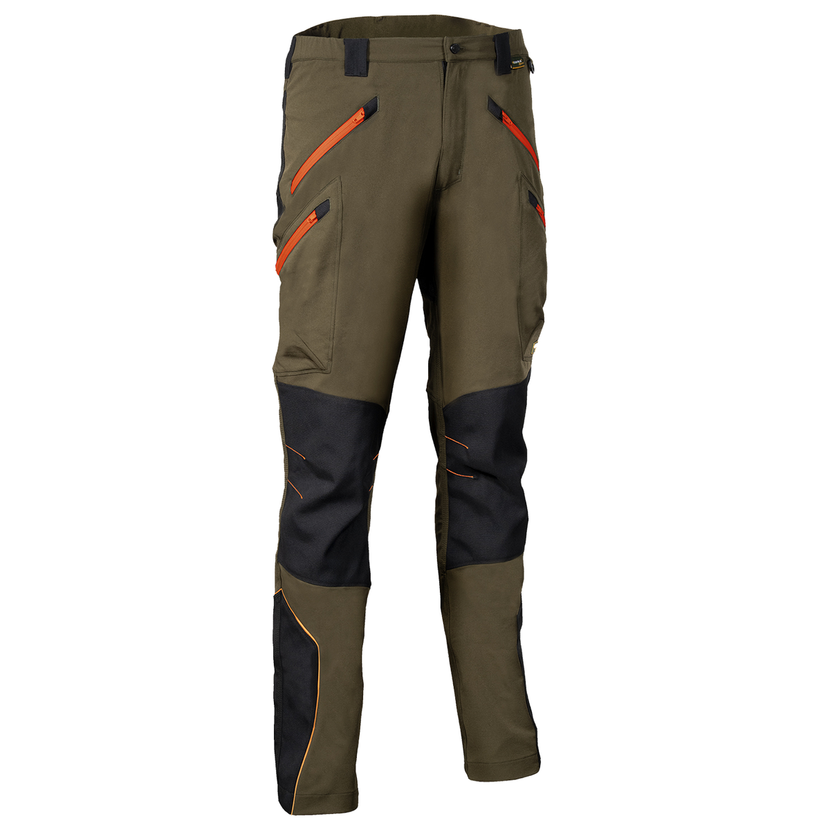 Pantaloni de lucru VELTEN MARO/NEGRU/PORTOCALIU